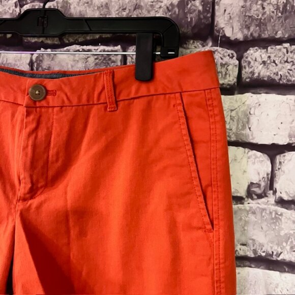 Banana Republic Orange Cuffed Shorts Size 10 - Picture 4 of 8